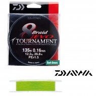 TRESSE DAIWA TOURNAMENT 8 BRAID EVO CHARTREUSE HIGH VISIBILITY - 135 m
